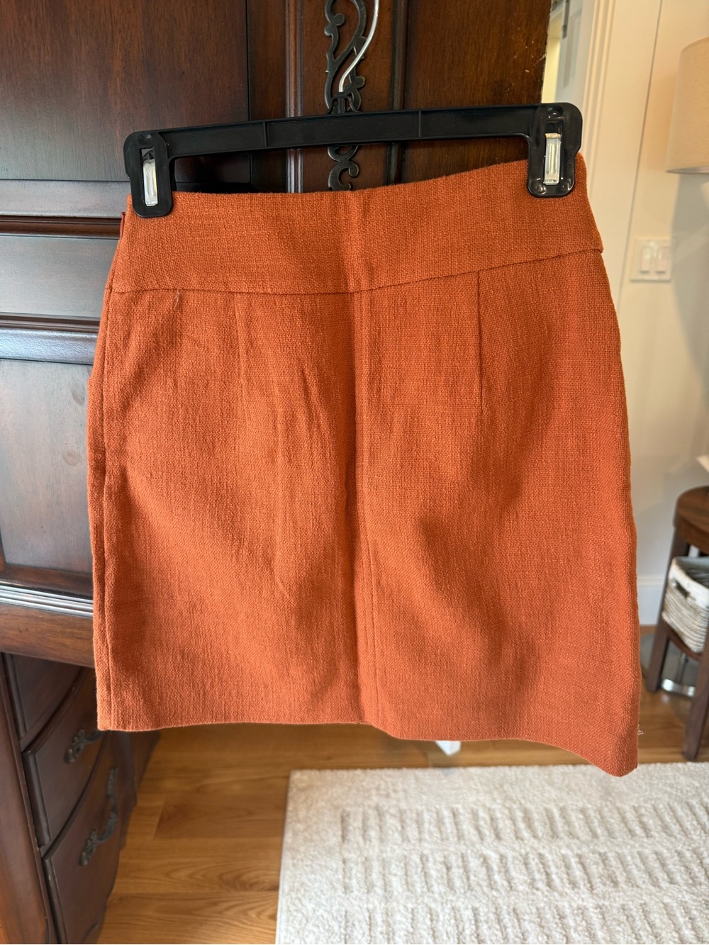 Sezane Gillyne Skirt Brick Orange Pocket mini Skirt - Picture 10 of 12